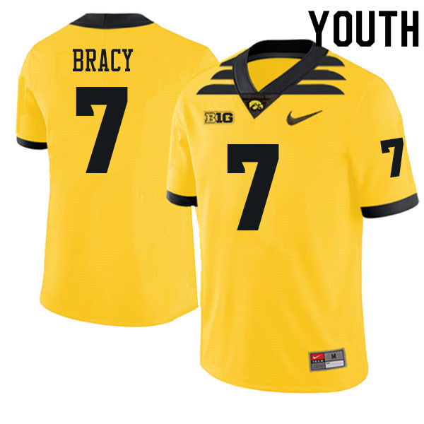 Youth #7 Reggie Bracy Iowa Hawkeyes College Football Jerseys Sale-Gold